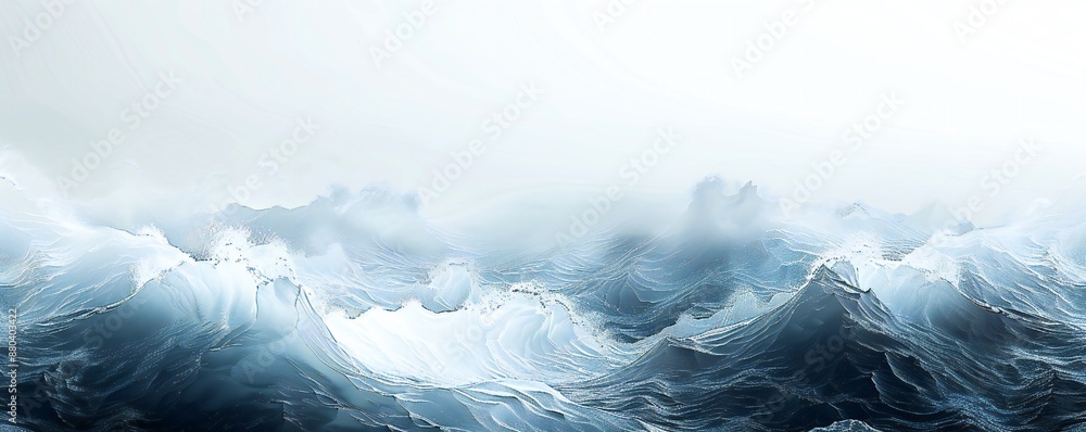 Wall mural plain bright water ocean wave background generative ai