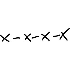 Line in Sketch Style Icon