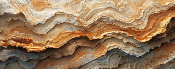 Obraz premium Rough sandstone texture with natural layers, 4K hyperrealistic photo
