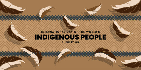 indigenous peoples day, International Day of the World's Indigenous People, vector illustration