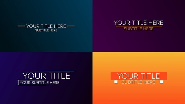 Modern Universal Titles Intro Mega Pack