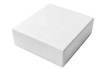 White foam box isolated on transparent background