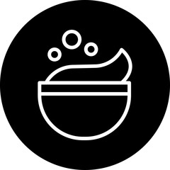 Skin Care Vector Line White Circle Black