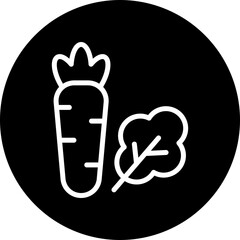 Vegetables Vector Line White Circle Black