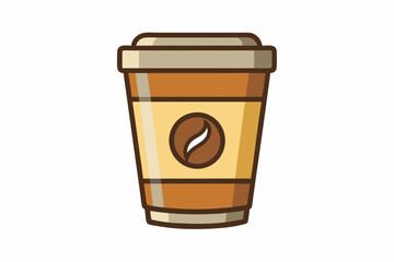 coffee cup drink floating cartoon vector