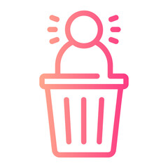 garbage gradient icon