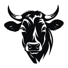 cow   flat style vector illustration profile