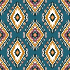 Motif ethnic handmade beautiful Ikat art. Ethnic abstract floral pink background art. folk embroidery