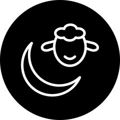 Eid Al Adha Vector Line White Circle Black