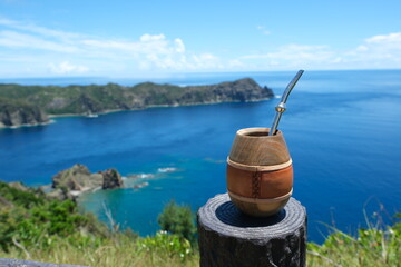 夏の小笠原諸島でマテ茶。喫茶の時間。
mate tea time at Ogasawara Islands