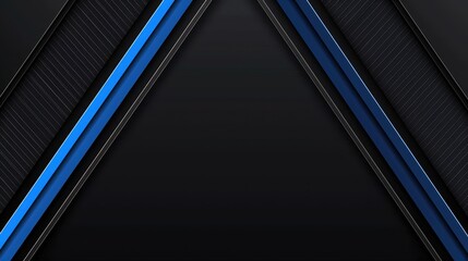 Obraz premium Futuristic geometric abstract design with blue accents.