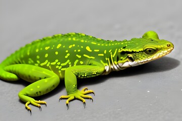 Fototapeta premium green lizard on a branch