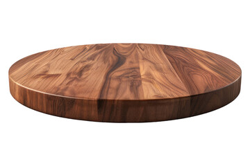 Wooden podium isolated on transparent background