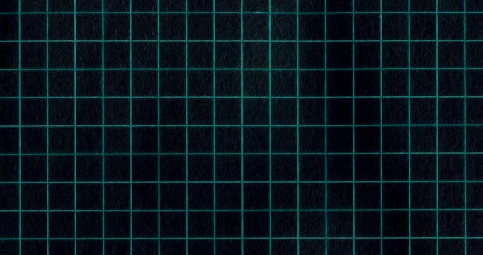 Exercise book black grid raw 4K 4096 big cells vertical move. Crazy doodle grunge paper scan pulsing stop motion blank background good for titles, intro, school, background, etc...
