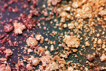 Macro shot of eye shadow powder texture