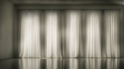 Obraz premium A window with white curtains