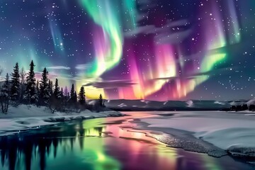 The vast sky and beautiful atmosphere. Generative AI