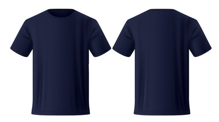 set of color view t-shirt isolated on white.