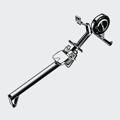 black vector illustration of the rower simulator  © xamyak13