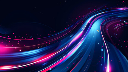 Fototapeta premium illustration light speed type curve colorful and vibrant for internet speed of 5G