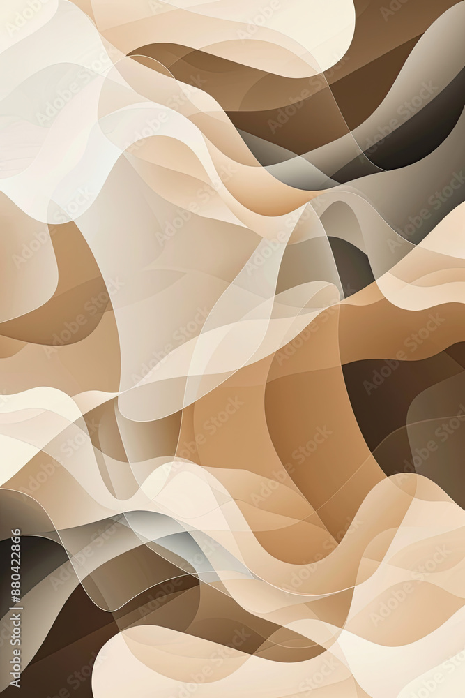 Aufkleber an abstract painting of some rounded lines and shapes