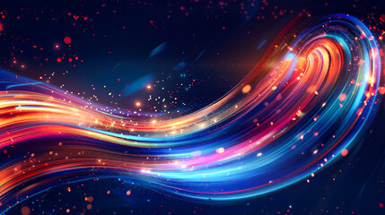 Obraz premium illustration light speed type curve colorful and vibrant for internet speed of 5G