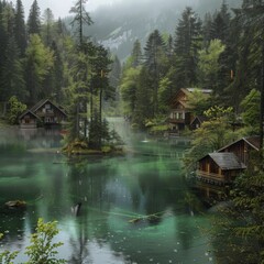 Obraz premium lake in the mountains