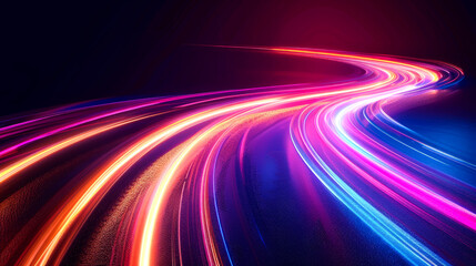 illustration light speed type curve colorful and vibrant for internet speed of 5G