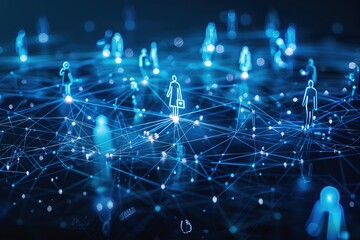 Network of People Connected by Lines