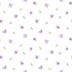 Beautiful floral seamless pattern with hand drawn watercolor abstract flowers. Stock illustration. Gentle summer design. Seamless print.