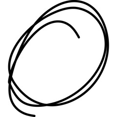 Circular Scribbles Icon. Hand Drawn Circle Line Sketch. Vector Illustration