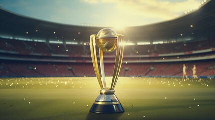 Cricket World Cup trophy.