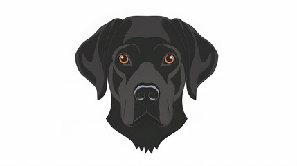 cute dog head cartoon on white background