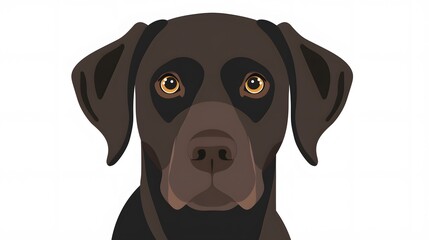 cute dog head cartoon on white background