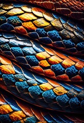 glistening snake scales amidst rocky natural texture background, shimmering, serpent, reptile, shiny, smooth, rough, uneven, jagged, crevice, crack, fissure