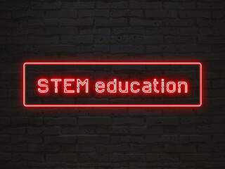 STEM education のネオン文字