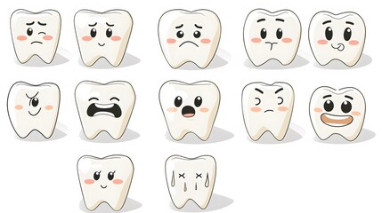 cute tooth cartoon