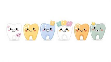 Naklejka premium cute tooth cartoon