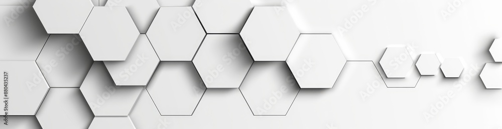 Poster detailed hexagon pattern with geometric abstract background. great for design projects in the medica
