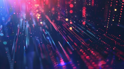 Obraz premium A flow of digital information. Internet connections around the world. Tech futuristic backdrop. Visualization of big data.