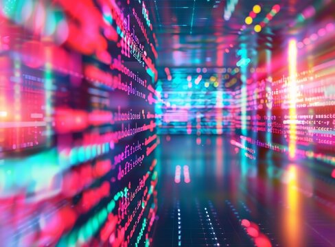 Abstract code programming background for software developers and computer scripts