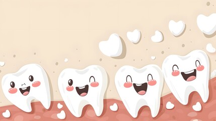 Obraz premium cute tooth cartoon