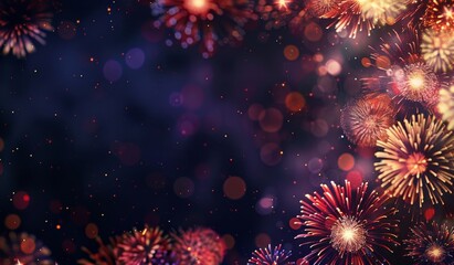 There is space for text on this abstract firework background