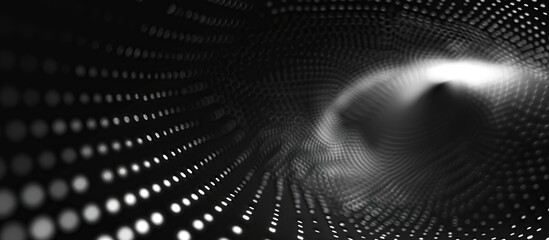 Abstract Black and White Dotted Swirl