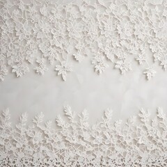 Clean white lace background with copy space