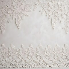 Clean white lace background with copy space