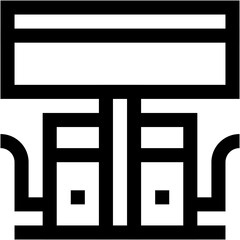 Vector Icon Filling station, fuel station, gas station, petrol pump, petroleum station