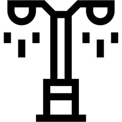 Vector Icon Lamp, light, outdoor, post, street