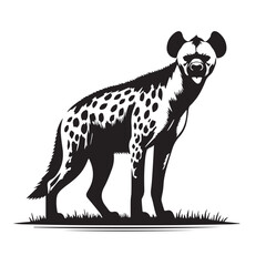 Hyene  animal - silhouette of Hyene - Vector of Hyene 