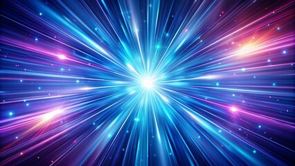 Vibrant blue and purple abstract background dominated by speed lines radiating dynamic energy, motion, and futuristic sophistication in high contrast.